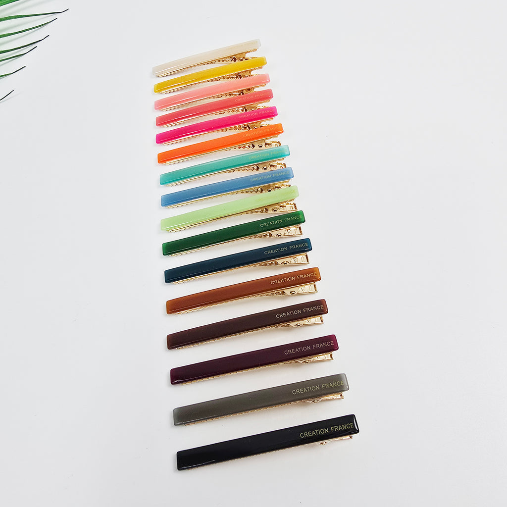 Slim Bar Mini Alligator Hair Clip 2.5 in – Solid Color, French-style