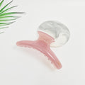 Curve Large Hair Claw Clip 4.5 in – Solid Glossy, French-style, for Updos