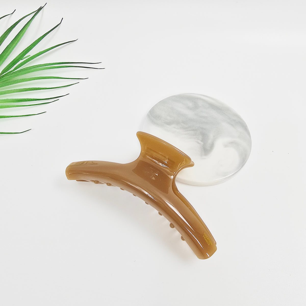 Curve Large Hair Claw Clip 4.5 in – Solid Glossy, French-style, for Updos