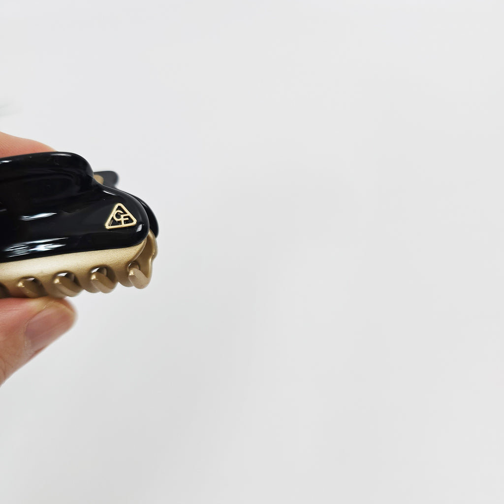 Two-Tone Mini Hair Claw Clip 1.6 in – Tortoise Shell & Solid, French-style