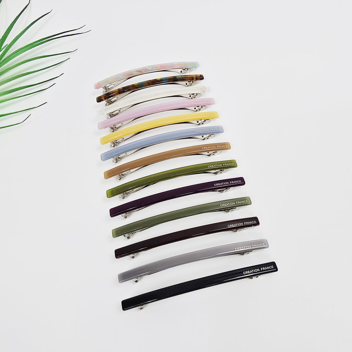 Slim Basic Hair Barrette 3.3 in – Solid & Marble, French Pin, New Colors