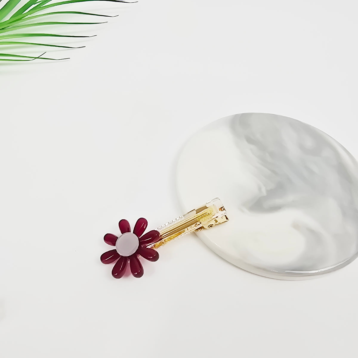 Sunflower Mini Alligator Hair Clip 2.2 in – Pastel & Clear, French Pin