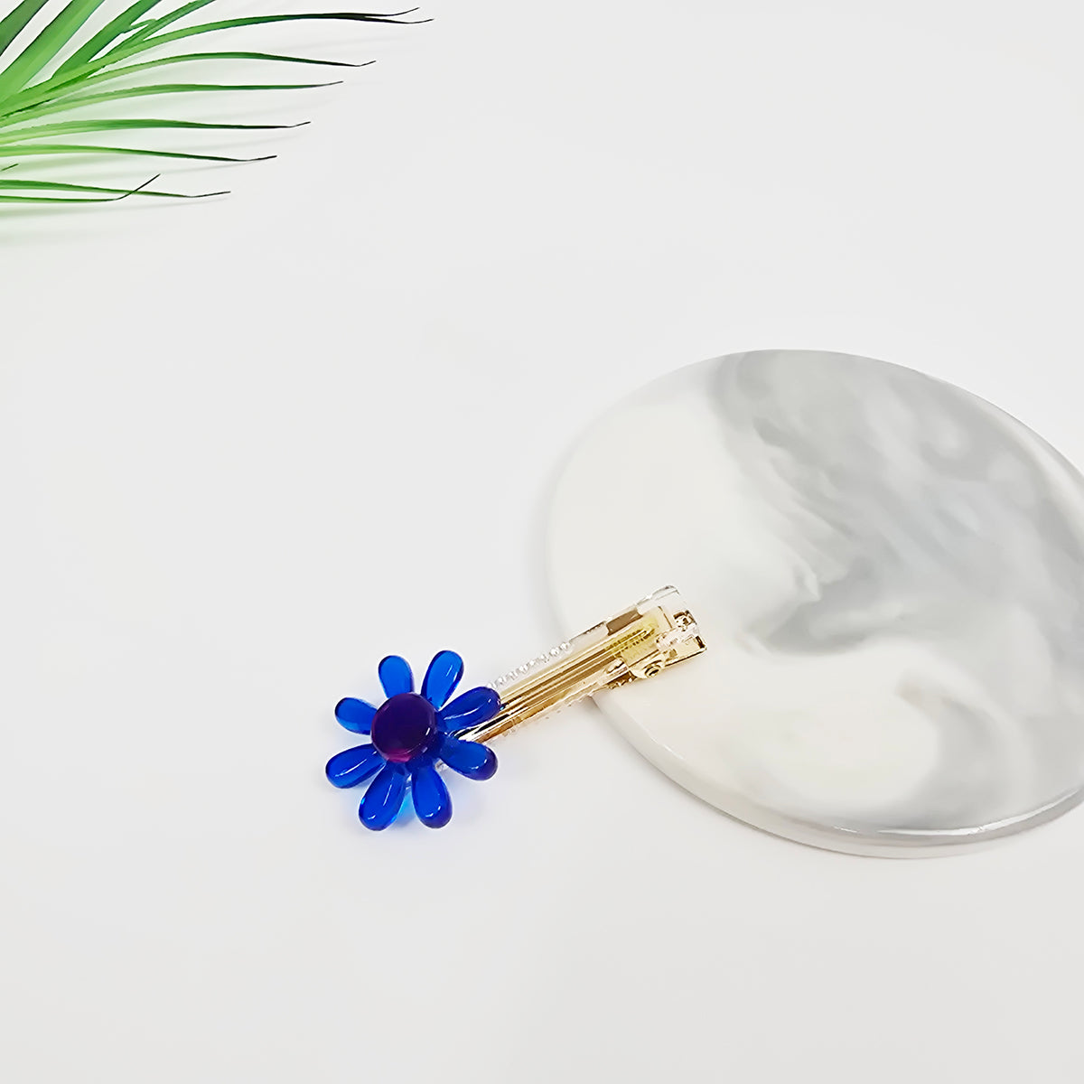 Sunflower Mini Alligator Hair Clip 2.2 in – Pastel & Clear, French Pin