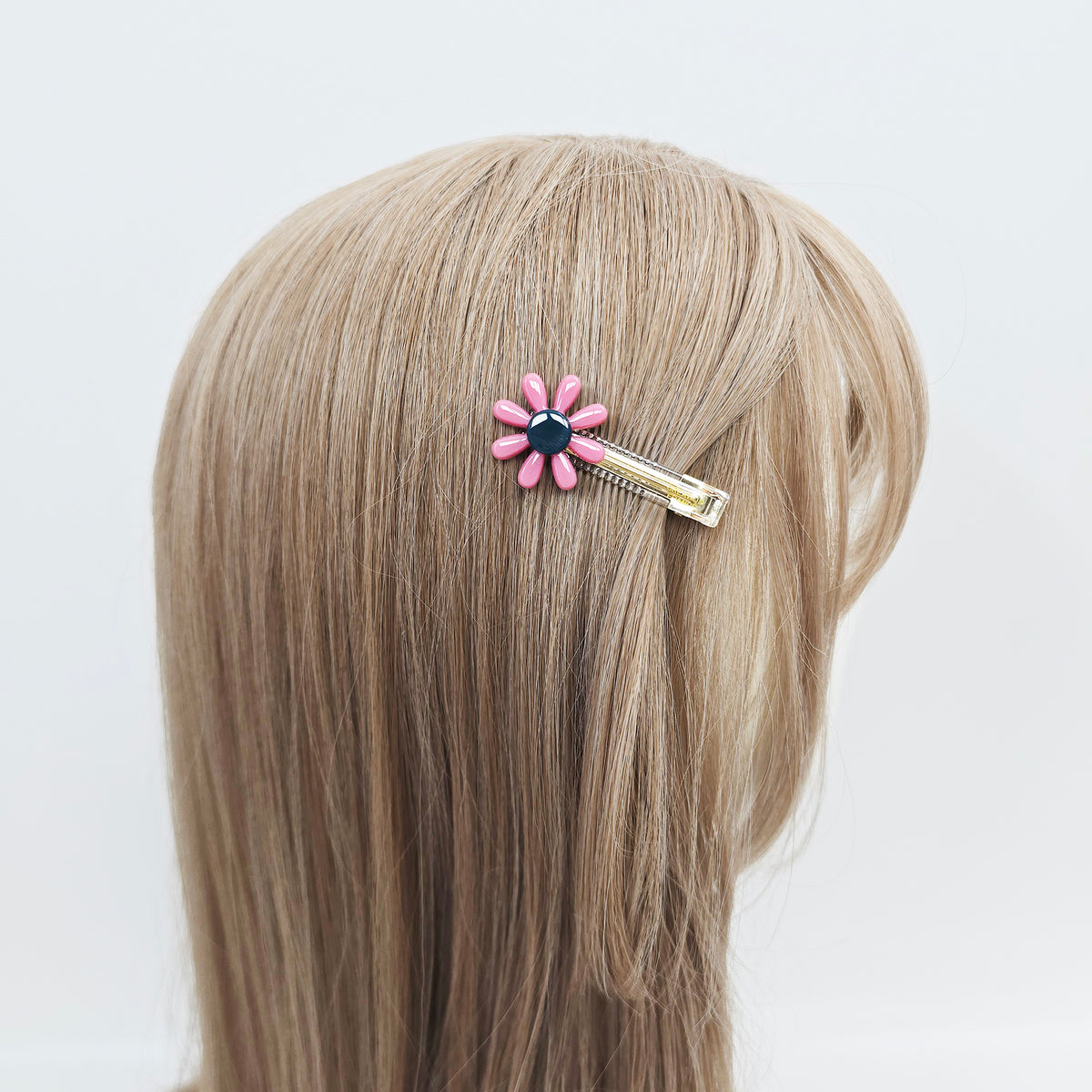 Sunflower Mini Alligator Hair Clip 2.2 in – Pastel & Clear, French Pin