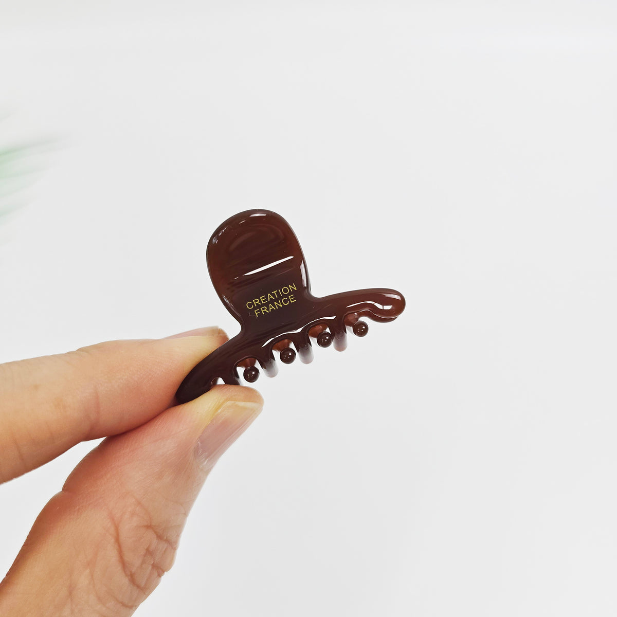 Jelly Mini Hair Claw Clip 1.6 in – Clear Glossy Solid Colors, French-style