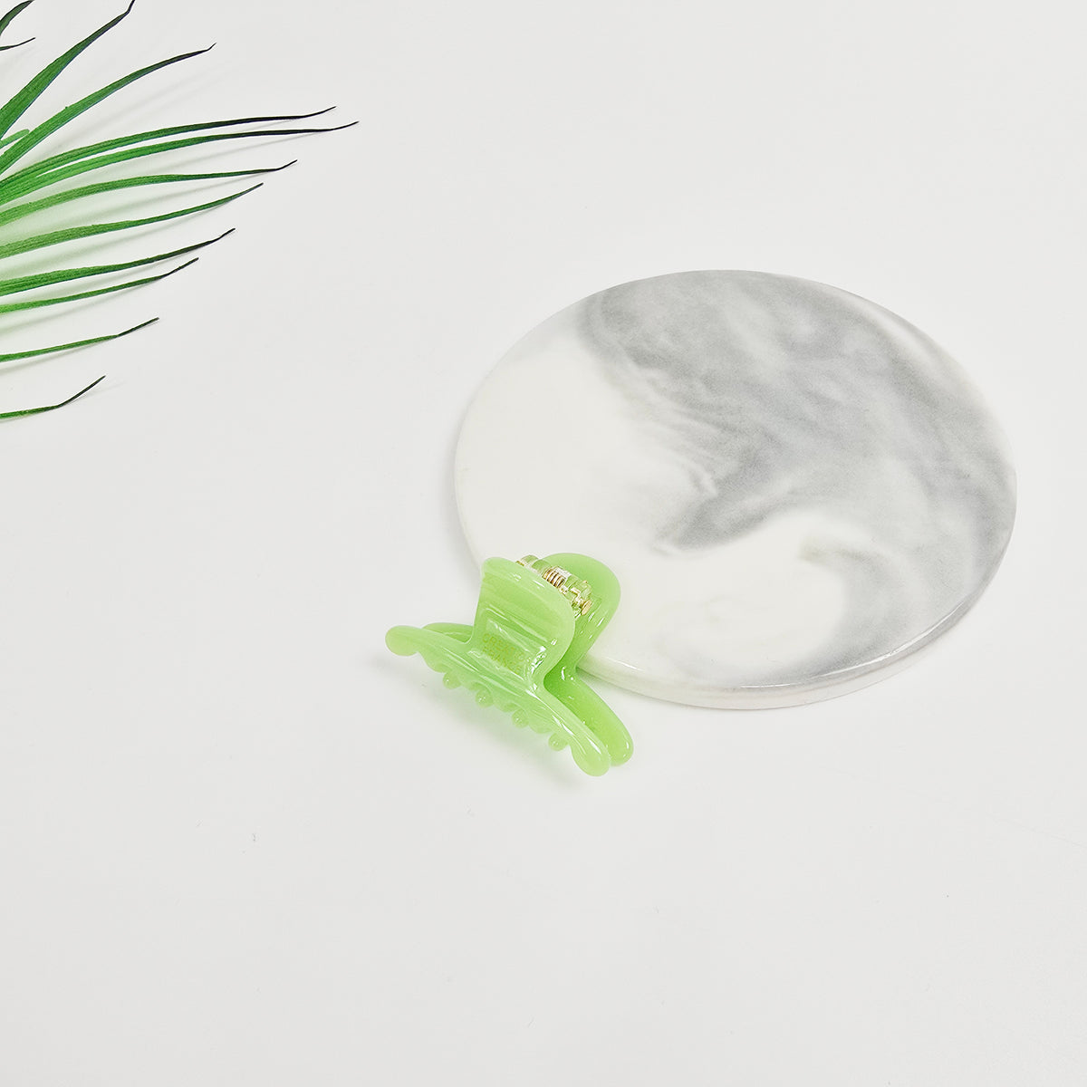 Jelly Mini Hair Claw Clip 1.6 in – Clear Glossy Solid Colors, French-style