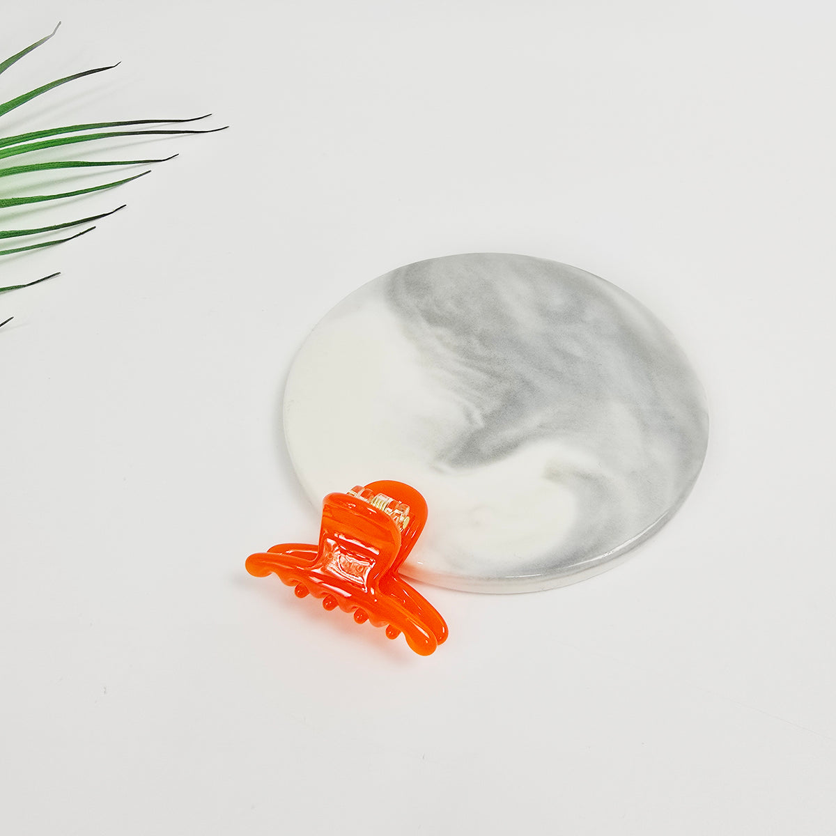 Jelly Mini Hair Claw Clip 1.6 in – Clear Glossy Solid Colors, French-style