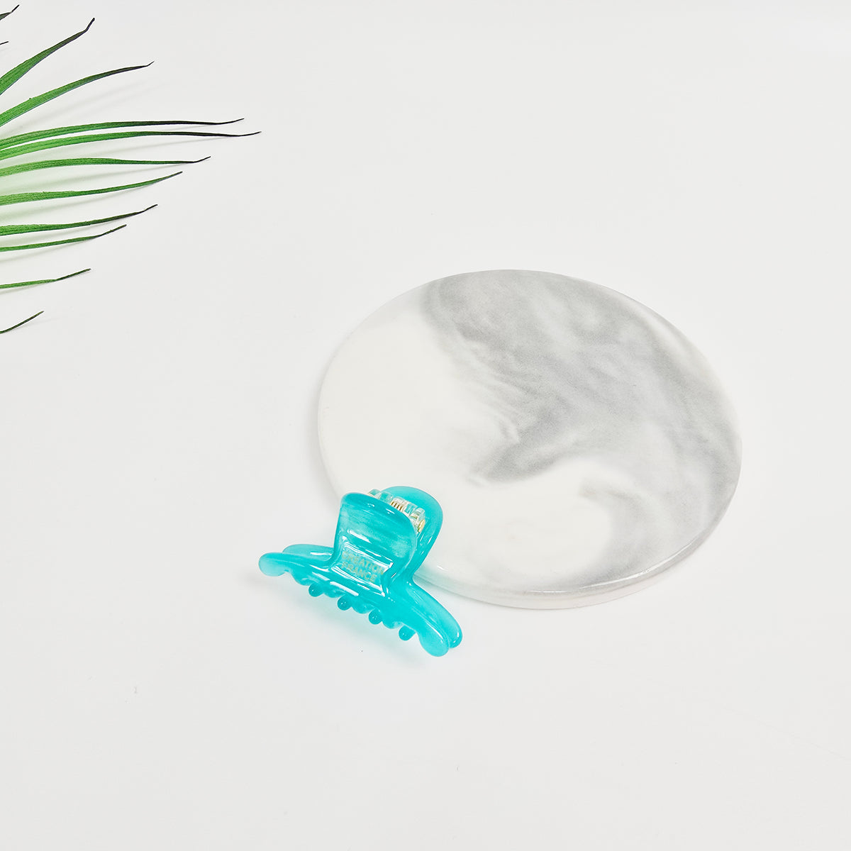 Jelly Mini Hair Claw Clip 1.6 in – Clear Glossy Solid Colors, French-style