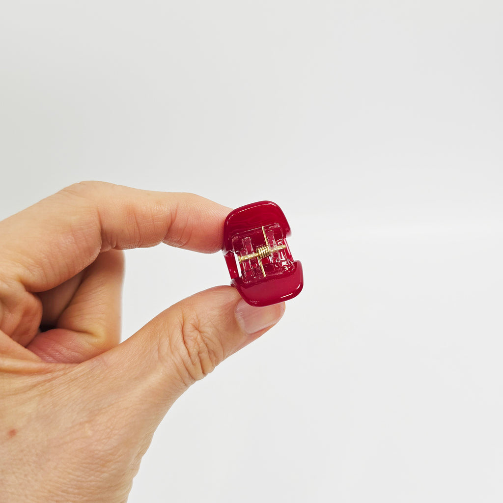 Square Extra Mini Hair Claw Clip 1.2 in – Tortoise & Solid, French-style