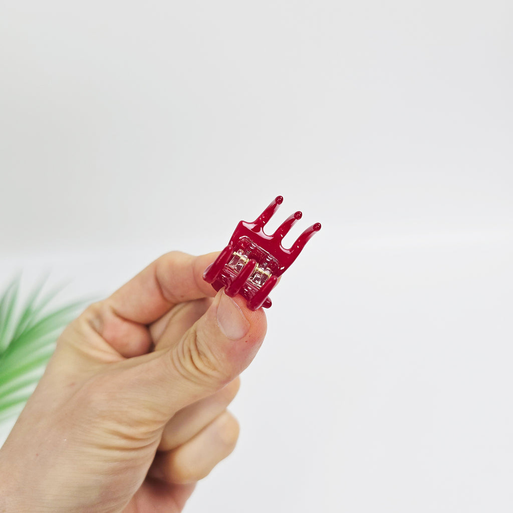 Square Extra Mini Hair Claw Clip 1.2 in – Tortoise & Solid, French-style