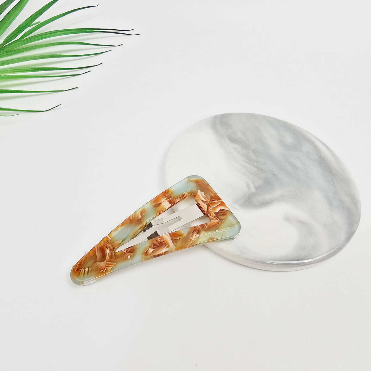 Triangle Snap Clip 2.8 in – Tortoise Shell, Solid & Pastel, French Pin