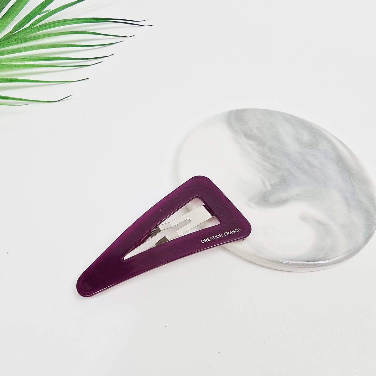 Triangle Snap Clip 2.8 in – Tortoise Shell, Solid & Pastel, French Pin
