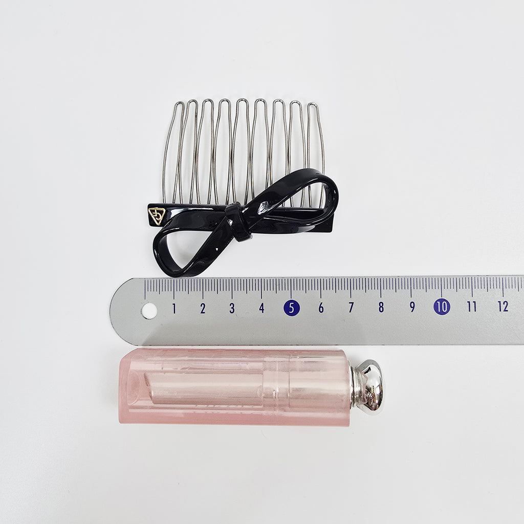 Flow Bow Mini Hair Comb Pin 2.6 in – Solid & Tortoise Shell, French Pin