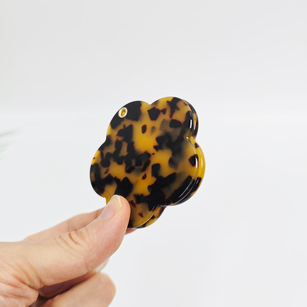 Flower Pocket Mirror 2.6 in – Tortoise Shell, Marble & Pastel, French-style