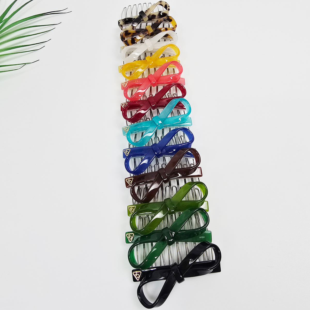 Flow Bow Mini Hair Comb Pin 2.6 in – Solid & Tortoise Shell, French Pin