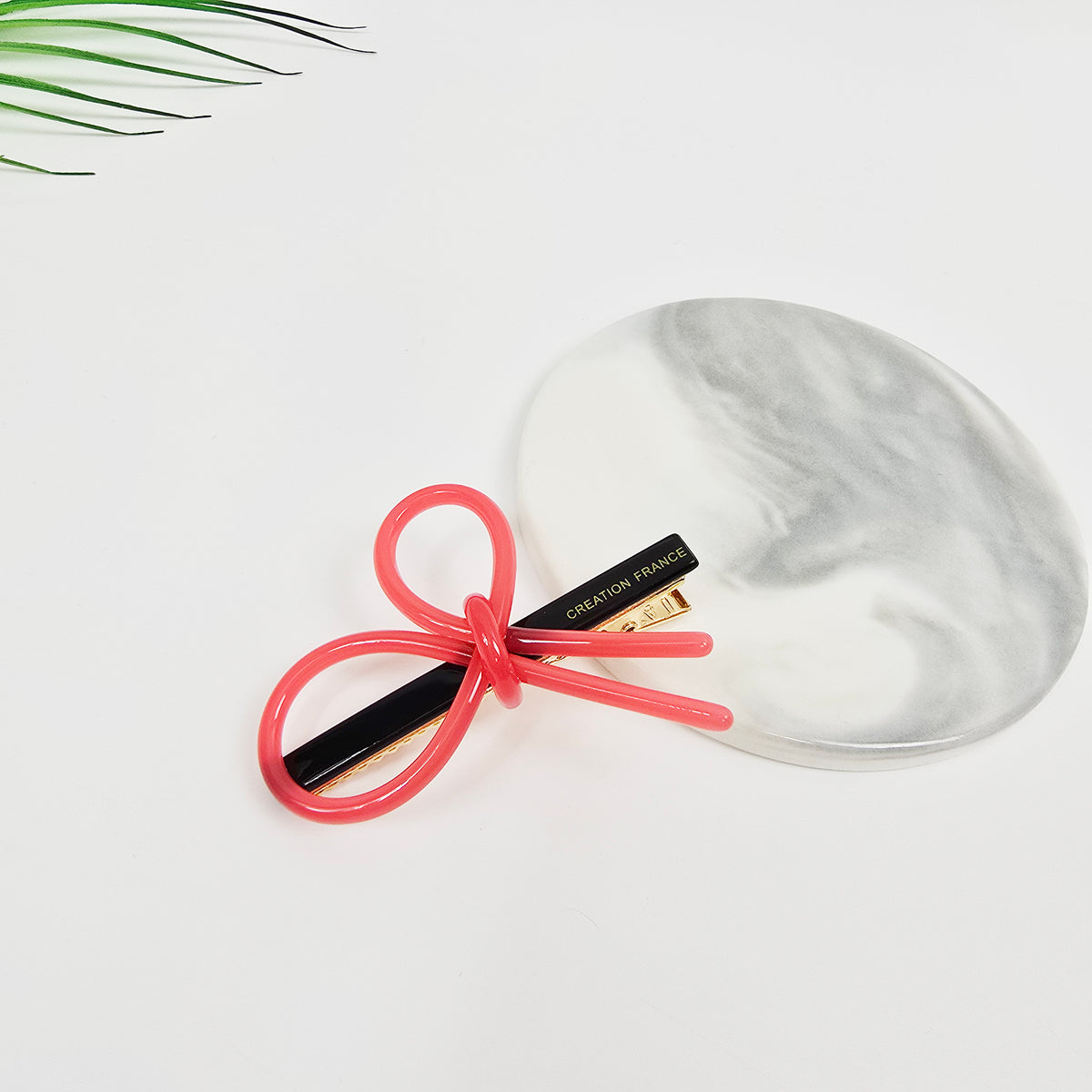 Line Bow Mini Alligator Hair Clip 2.4 in – Solid & Neon Colors, French Pin