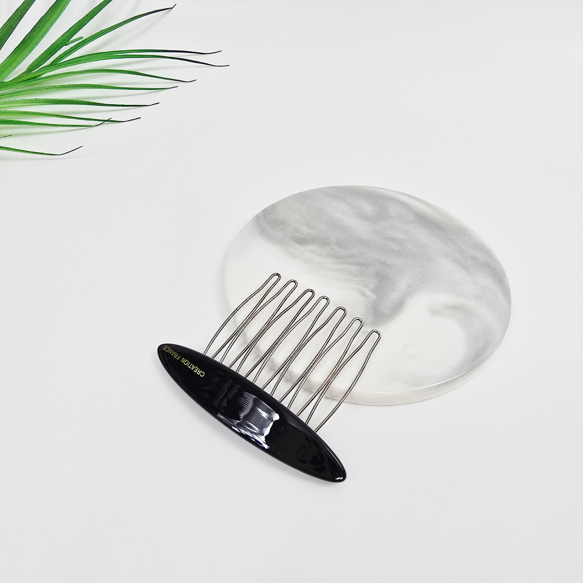 Oval Mini Hair Comb Pin 2.6 in – Tortoise Shell, Solid & Neon, French Pin