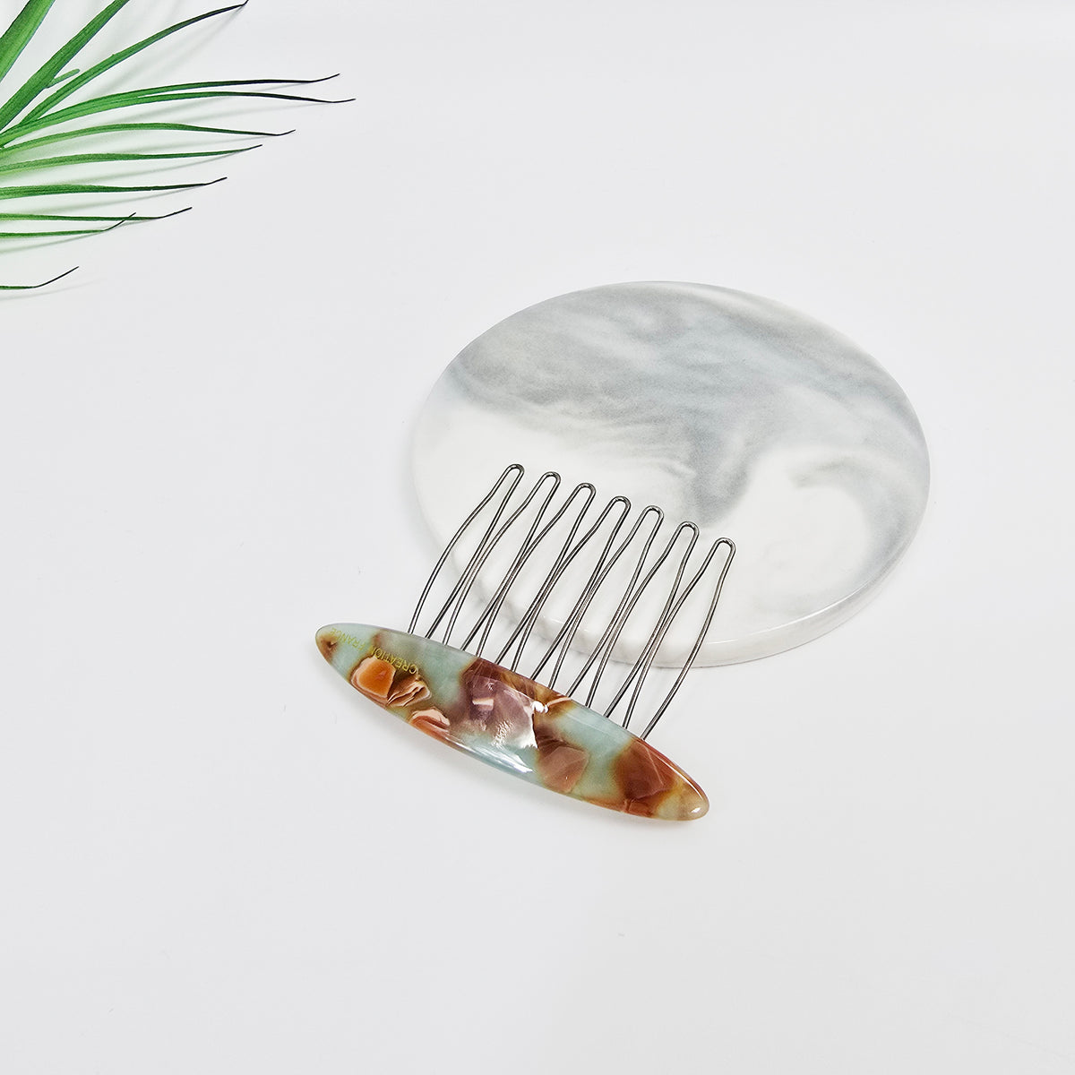 Oval Mini Hair Comb Pin 2.6 in – Tortoise Shell, Solid & Neon, French Pin