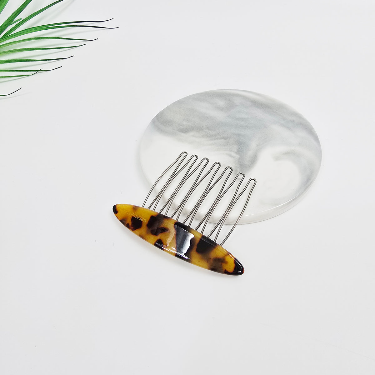 Oval Mini Hair Comb Pin 2.6 in – Tortoise Shell, Solid & Neon, French Pin