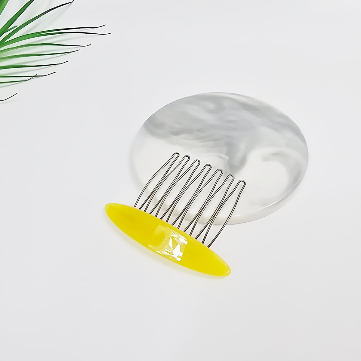 Oval Mini Hair Comb Pin 2.6 in – Tortoise Shell, Solid & Neon, French Pin