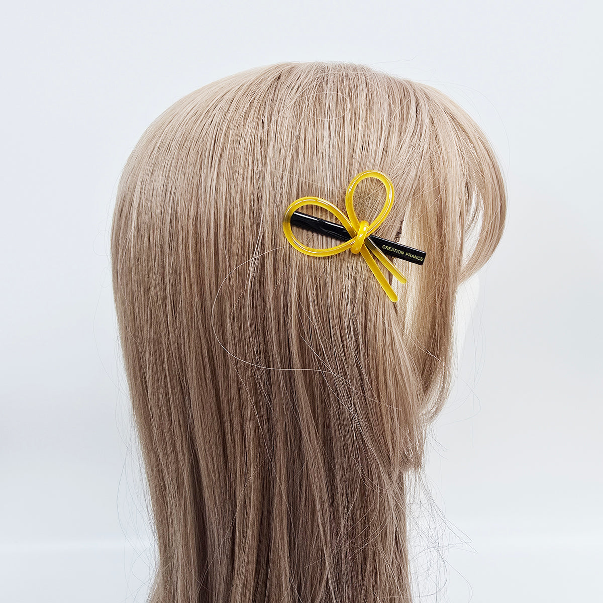Line Bow Mini Alligator Hair Clip 2.4 in – Solid & Neon Colors, French Pin