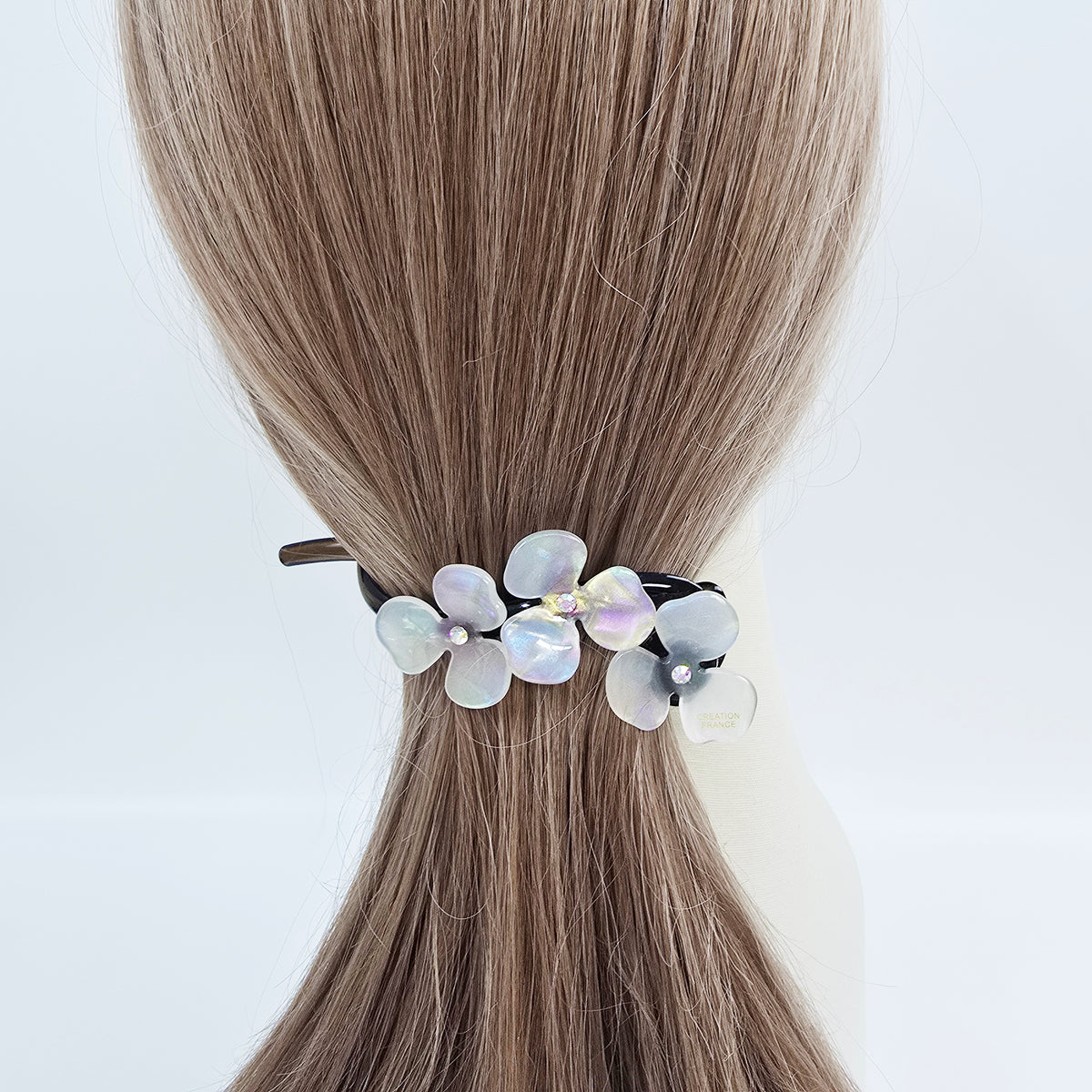 Flower Large Banana Clip 4.6 in – Aurora & Pastel, Cubic, French-style