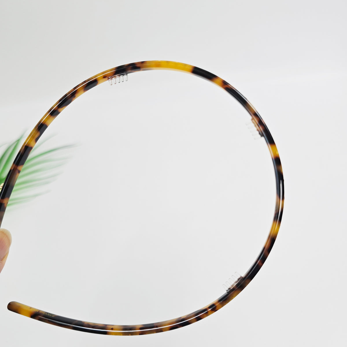 Slim Cubic Thin Headband 0.2 in wide – Mini Crystals, Tortoise & Solid