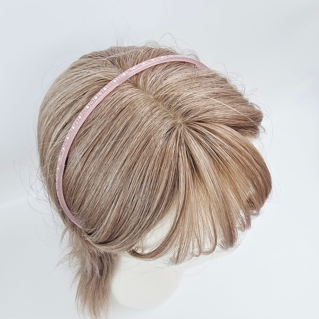 Slim Cubic Thin Headband 0.2 in wide – Mini Crystals, Tortoise & Solid