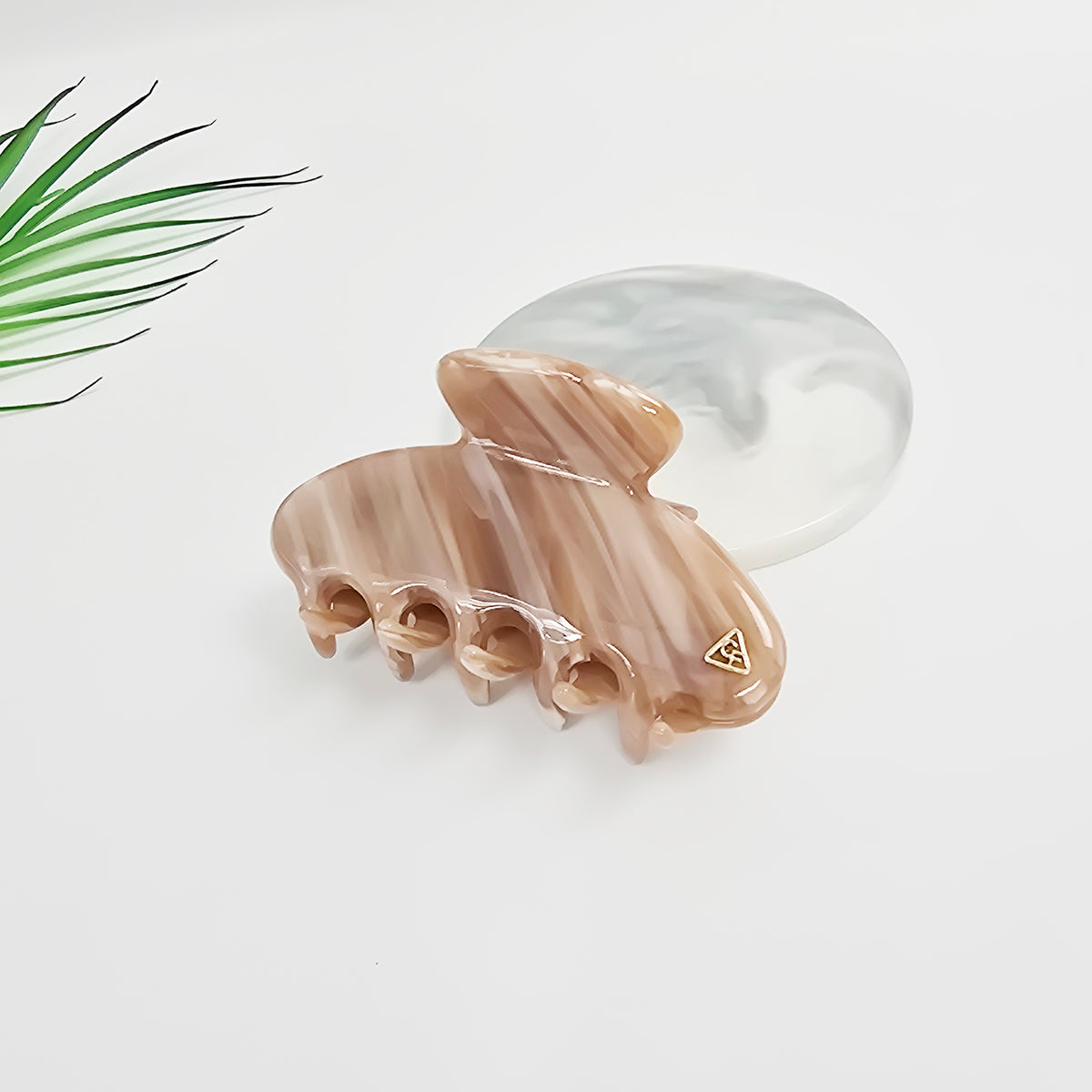 Lumiel Half Moon Medium Hair Claw Clip 3.5 in – Glossy Marble, New Colors
