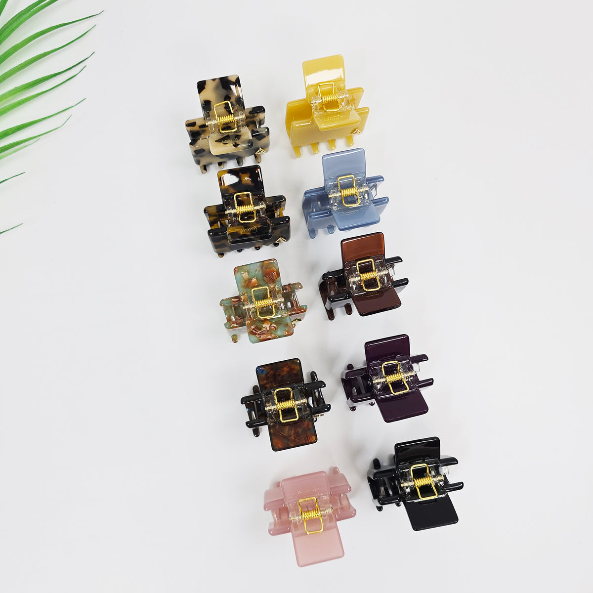 Urban Square Mini Hair Claw Clip 1.8 in – Tortoise & Solid, French-style