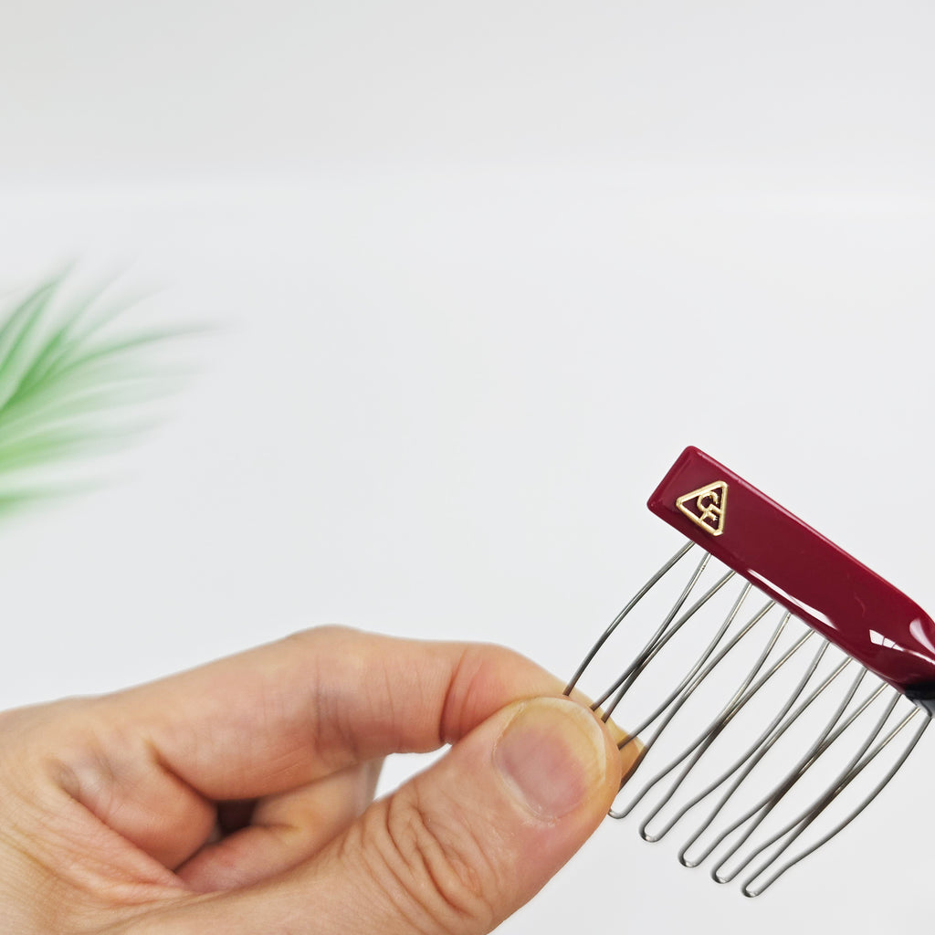 Slim Ring Mini Hair Comb Pin 2.3 in – Tortoise Shell & Solid, French Pin
