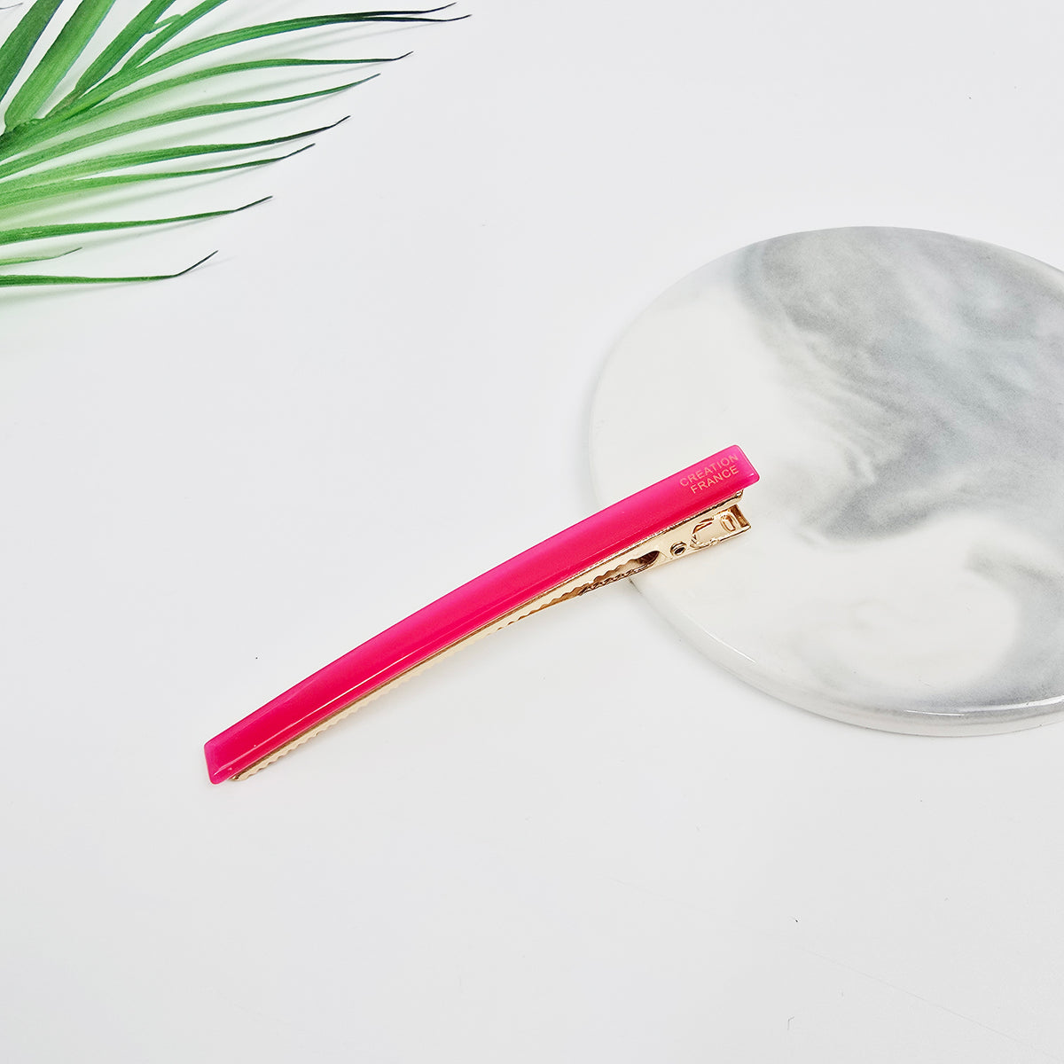 Slim Bar Long Alligator Hair Clip 3.3 in – Solid & Clear, French-style