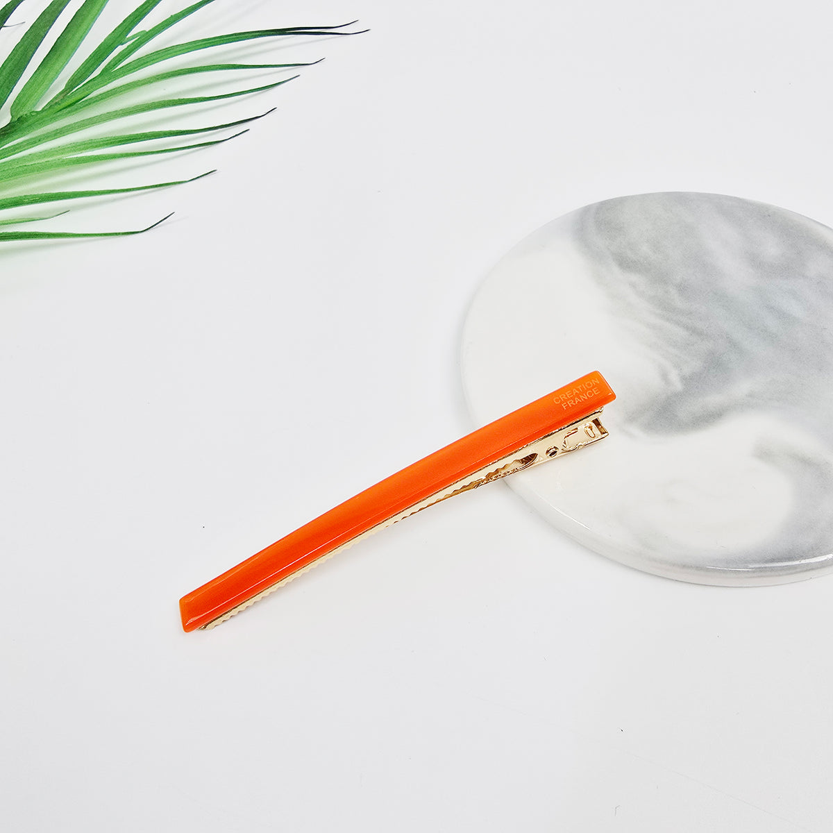 Slim Bar Long Alligator Hair Clip 3.3 in – Solid & Clear, French-style