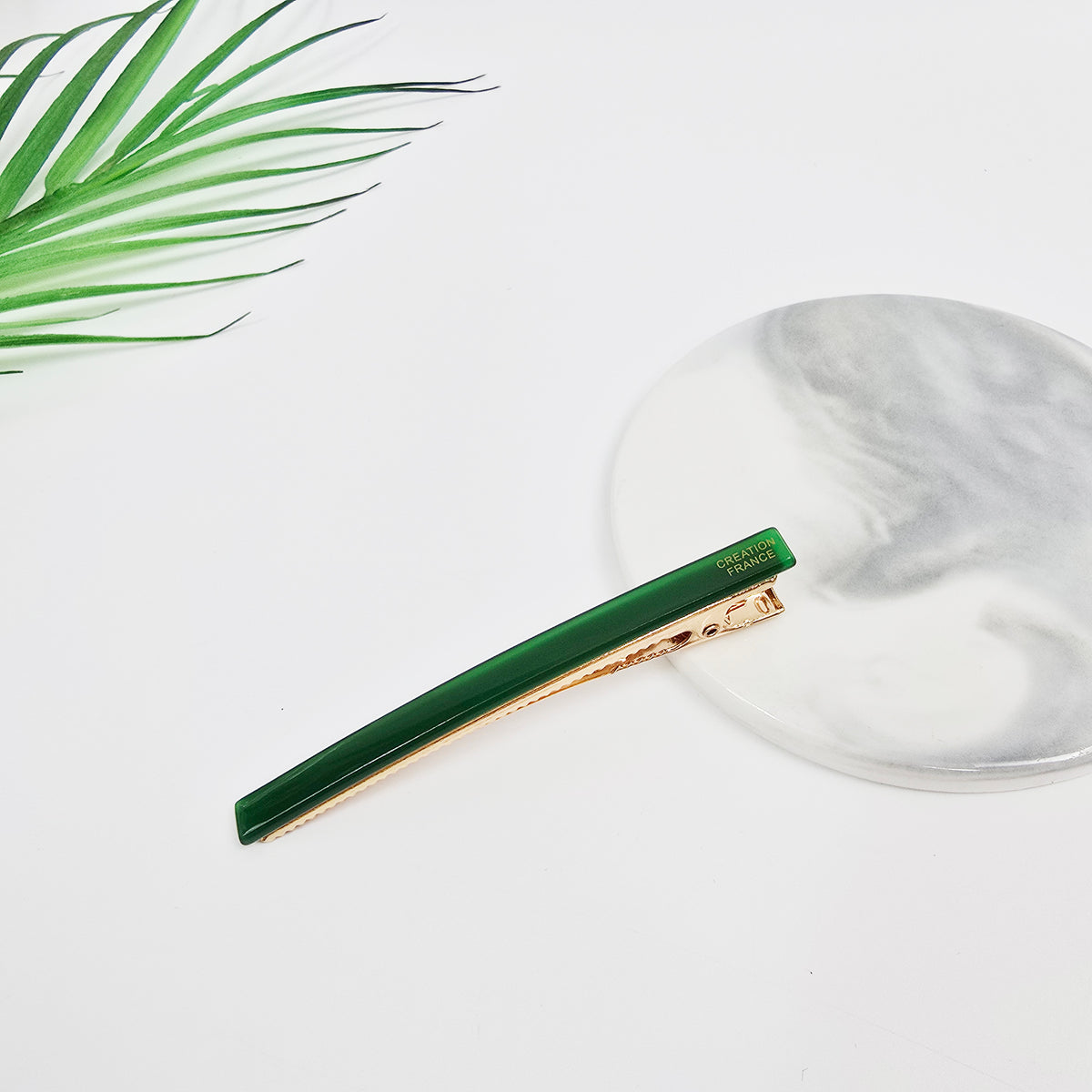 Slim Bar Long Alligator Hair Clip 3.3 in – Solid & Clear, French-style