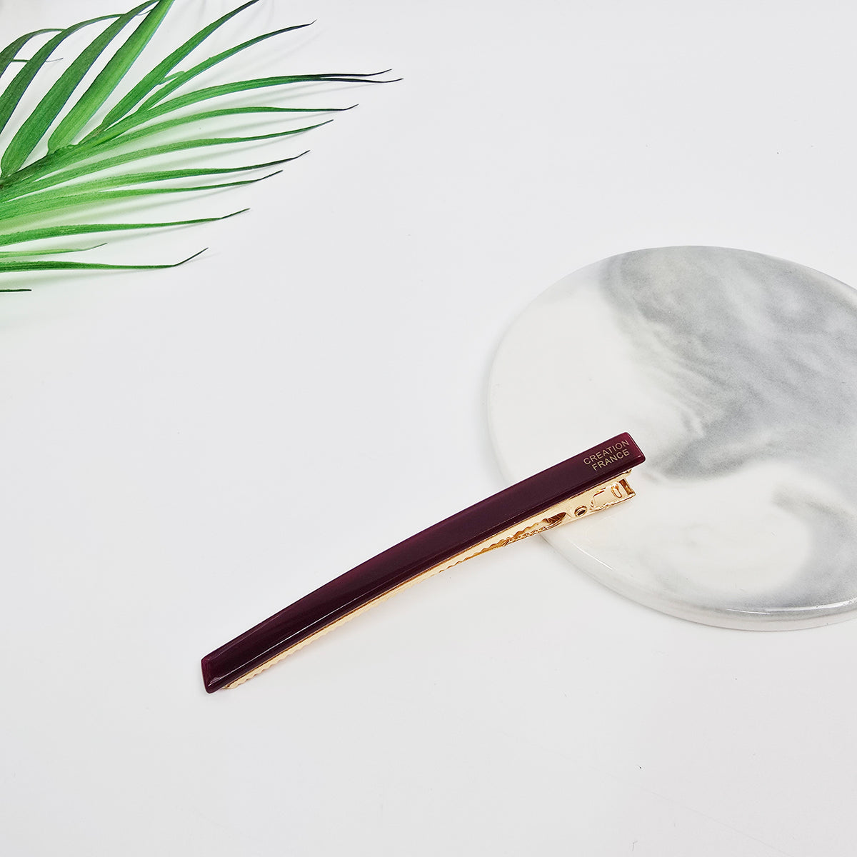 Slim Bar Long Alligator Hair Clip 3.3 in – Solid & Clear, French-style