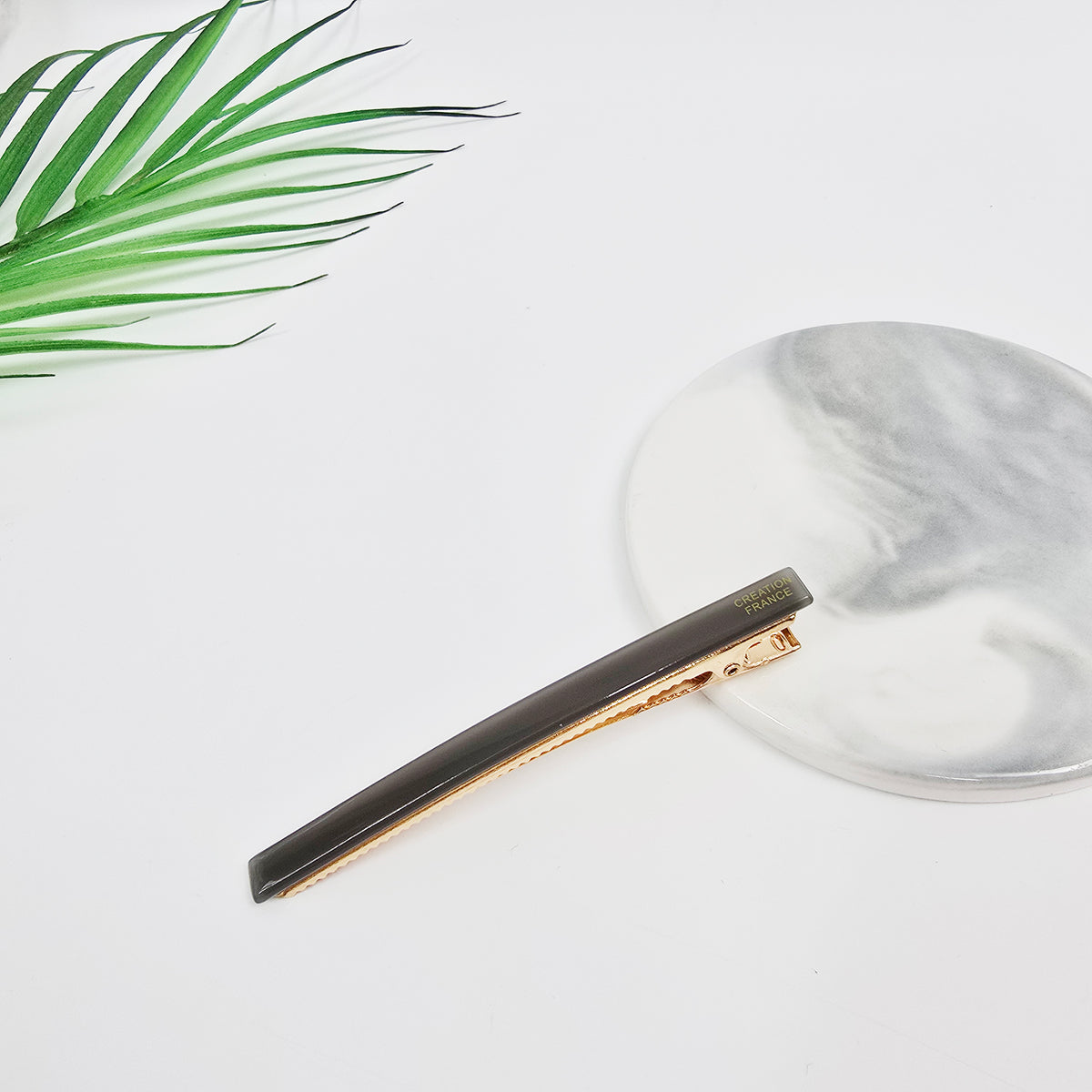 Slim Bar Long Alligator Hair Clip 3.3 in – Solid & Clear, French-style