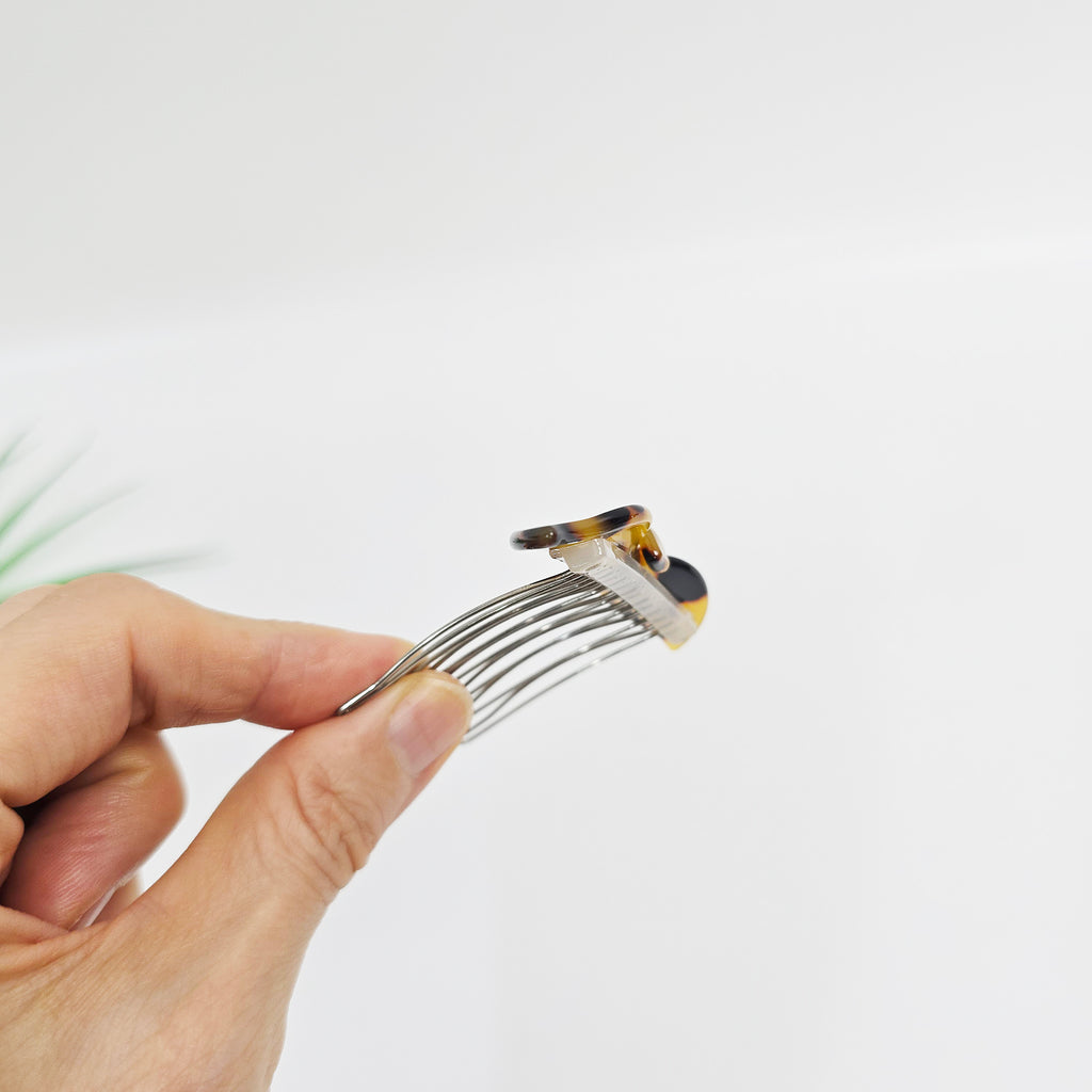 Lip Bow Mini Hair Comb Pin 2.6 in – Tortoise Shell, French Pin