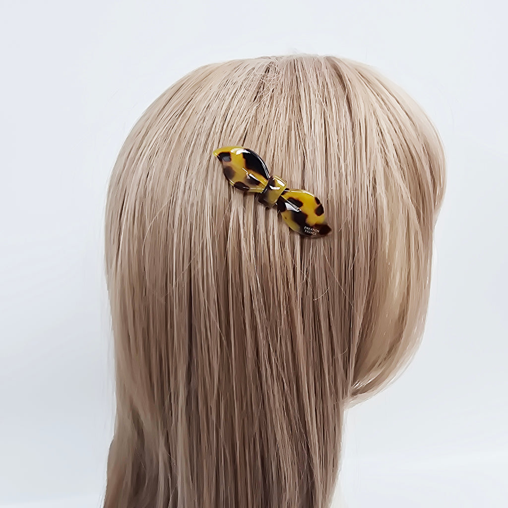 Lip Bow Mini Hair Comb Pin 2.6 in – Tortoise Shell, French Pin
