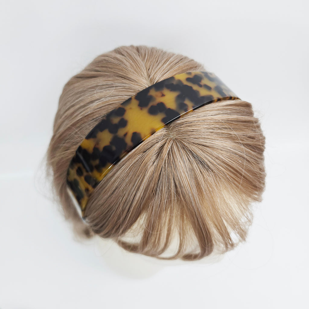 Classic Wide Headband 1.2 in wide – Tortoise Shell, Black, French-style