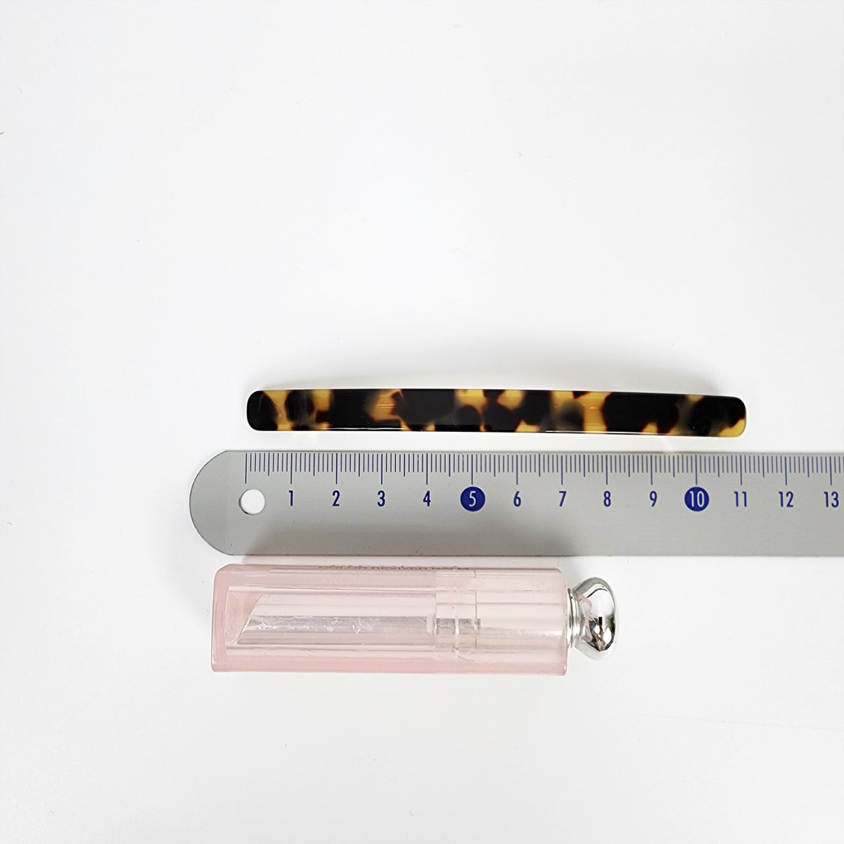Straight Long Hair Barrette 4.3 in – Tortoise Shell & Solid, French Pin