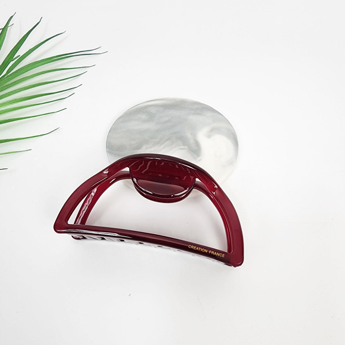 Half Moon Medium Hair Claw Clip 3.9 in – 9 Pure Burgundy