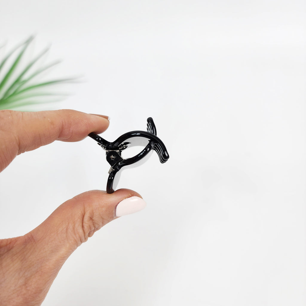 Half Moon Mini Hair Claw Clip 1.6 in – Tortoise Shell, Solid, French-style