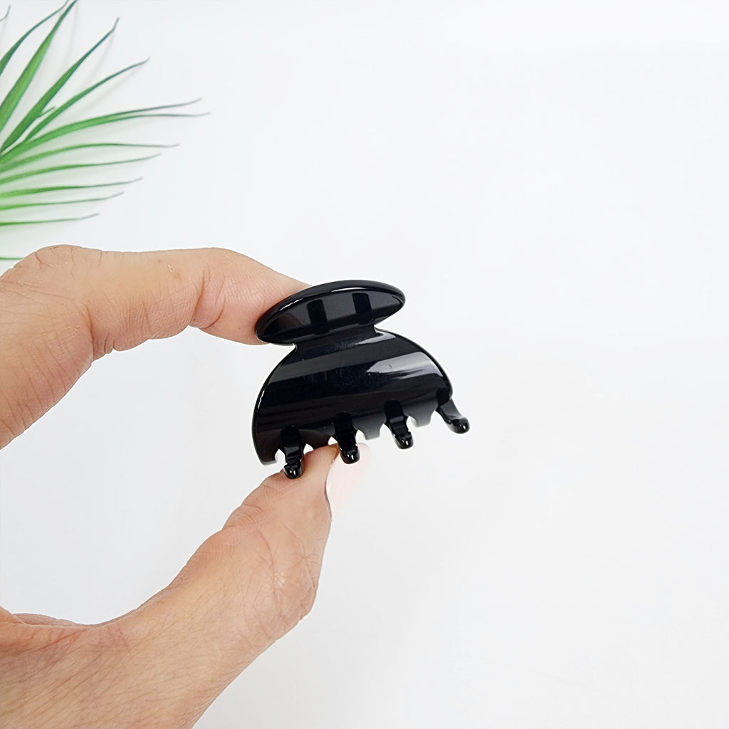 Half Moon Mini Hair Claw Clip 1.6 in – Tortoise Shell, Solid, French-style