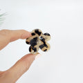 Fleur Mini Hair Claw Clip 1.6 in – 1 Leopard Beige