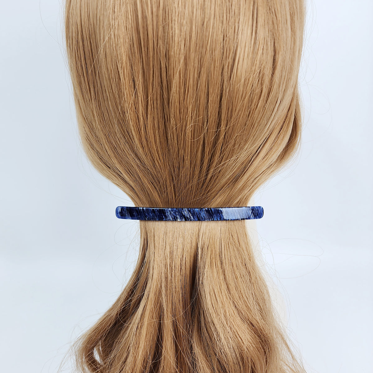 Straight Long Hair Barrette 4.3 in – Tortoise Shell & Solid, French Pin
