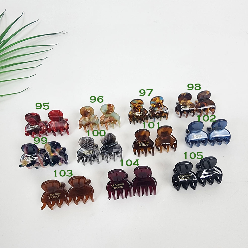 Tortoise Shell Mini Hair Clip (2 pieces 1 set) / Cute French Hair Pin / Hair Accessory for Woman