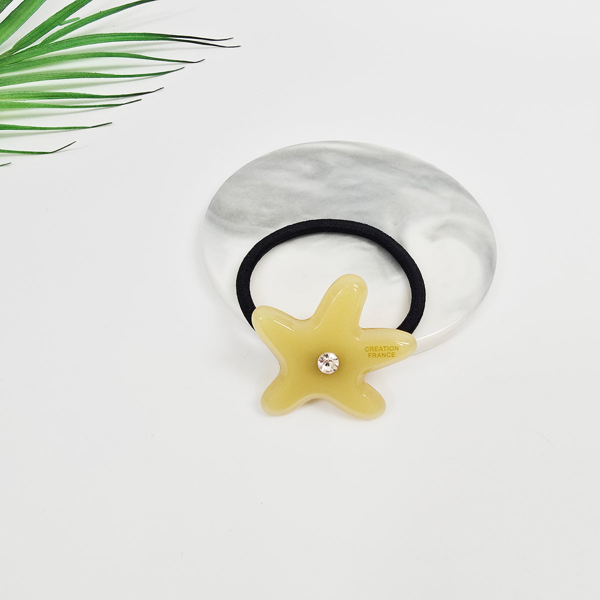 Mini Star Cubic Hair Tie 1.7 in – Tortoise Shell, Aurora, French-style