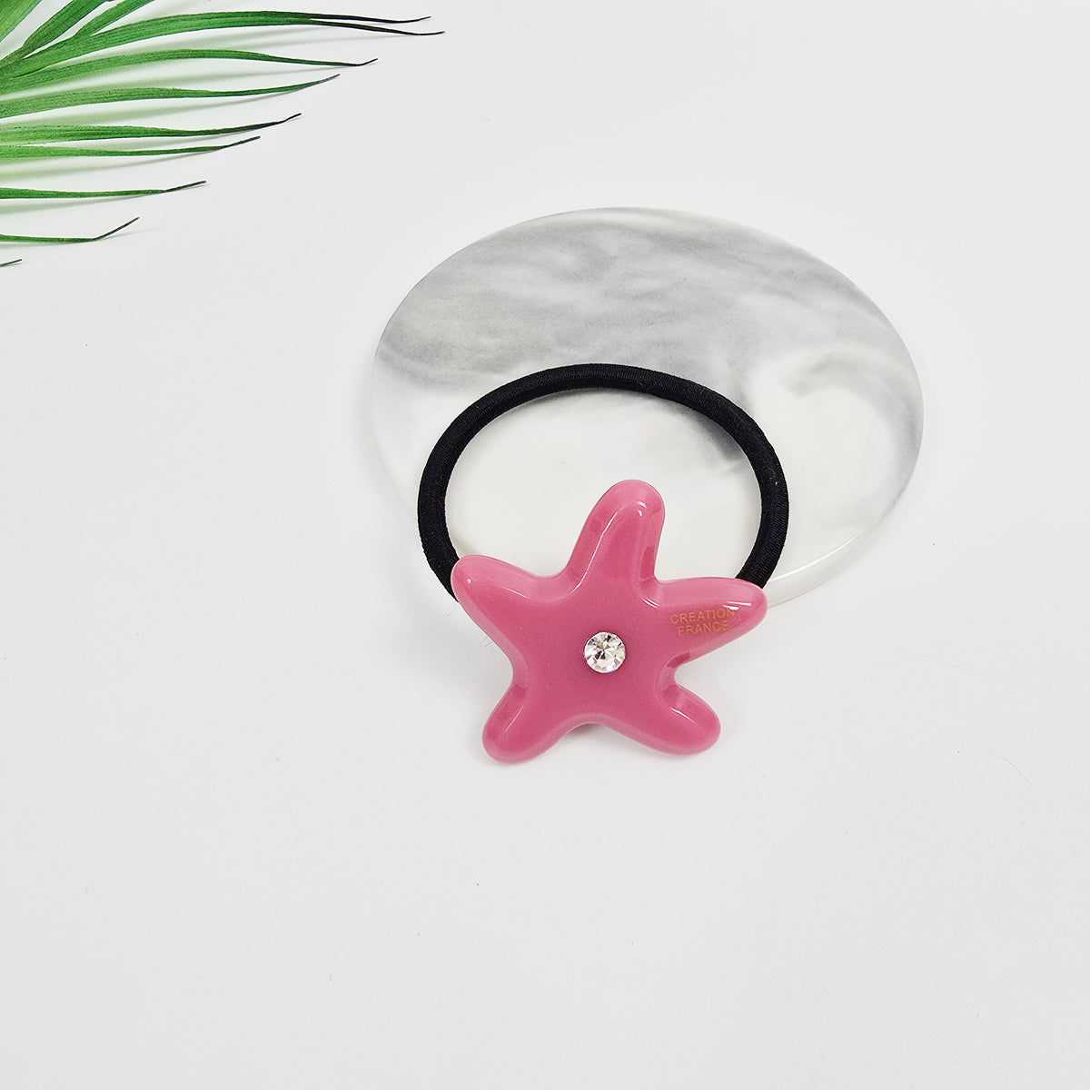 Mini Star Cubic Hair Tie 1.7 in – Tortoise Shell, Aurora, French-style