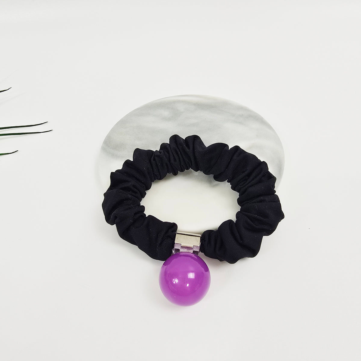 Jelly Ball Scrunchie Hair Tie 0.7 in – Vivid Colors, French-style