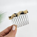 Wave Hair Comb Pin 2.6 in – 1 Leopard Beige